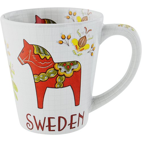 Mug Dala Horse - Embroidered and decorated inside and out