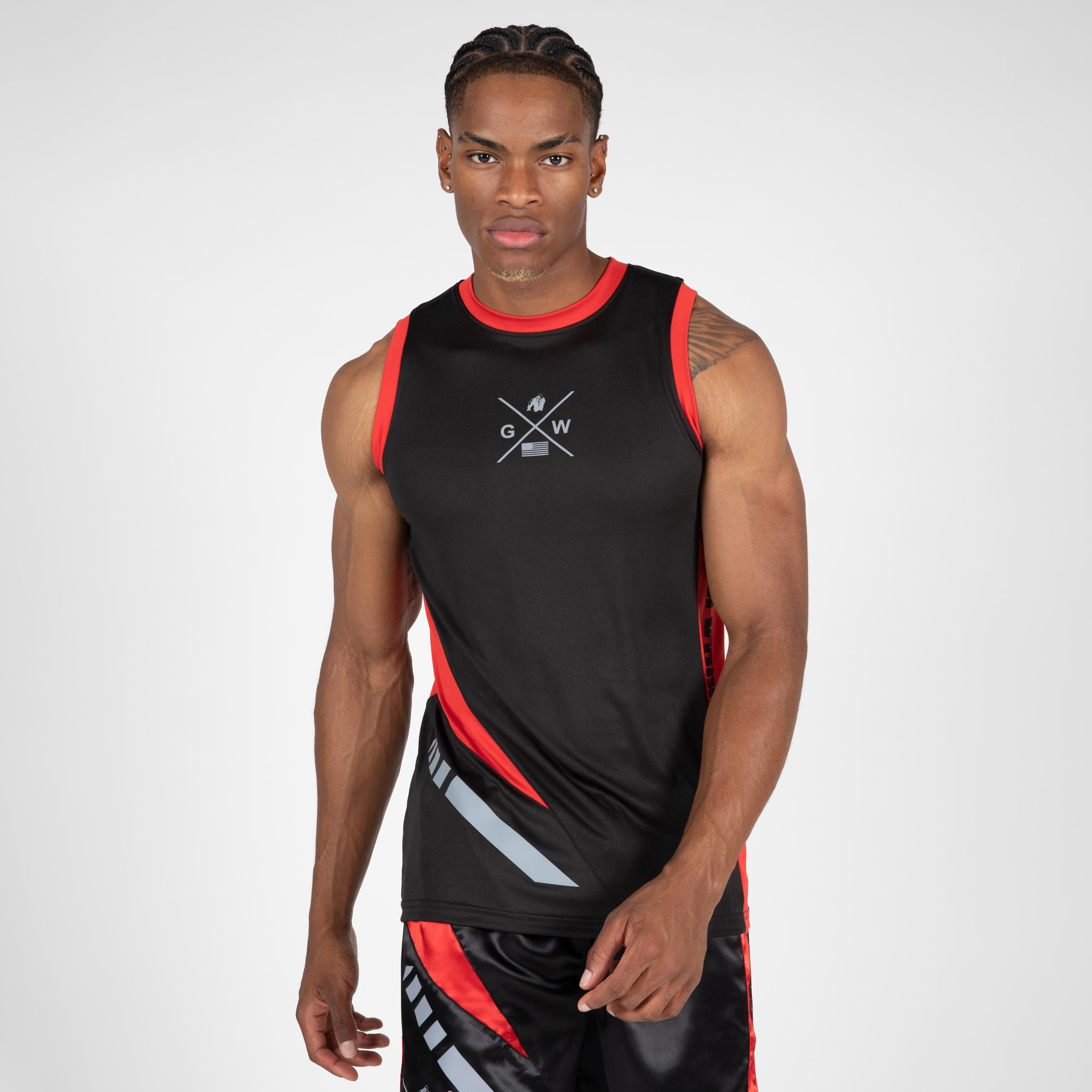 Hornell Tank Top, black/red - 4