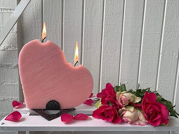 Hjärtljus Rosa