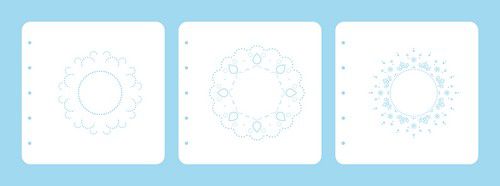 Layered combi stencil set (set of 3) "dots"