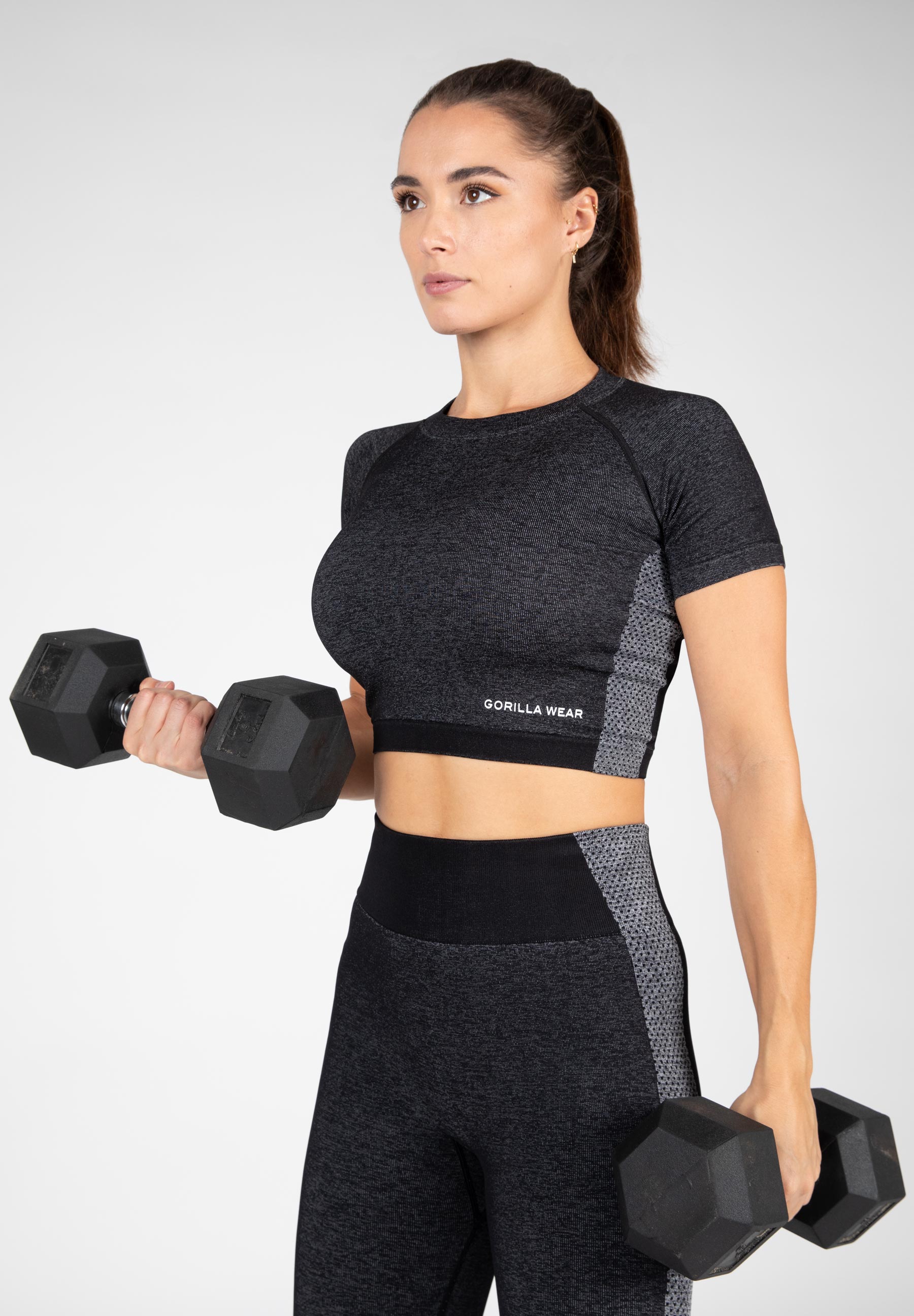 Selah Seamless Crop Top, black - 7