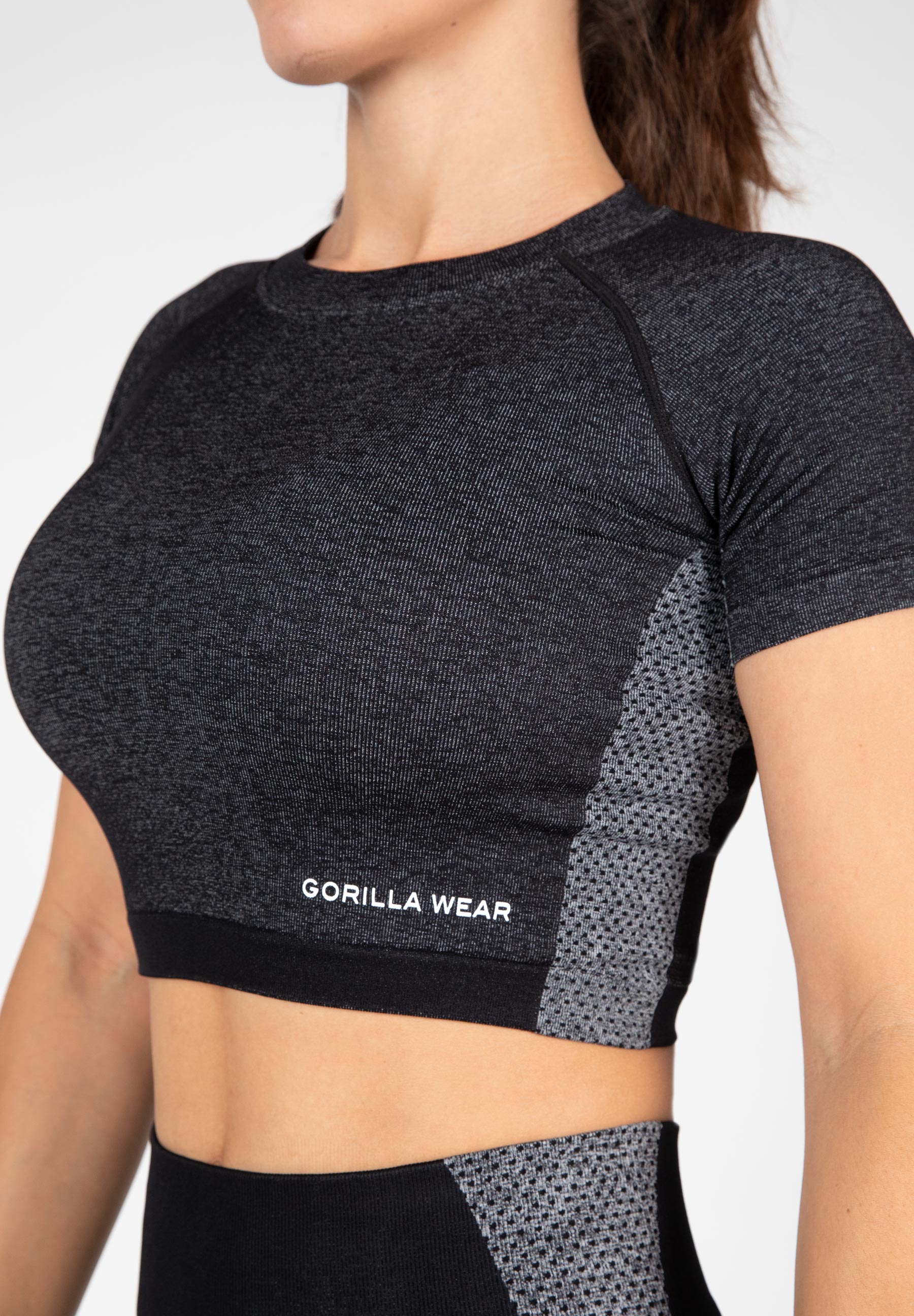 Selah Seamless Crop Top, black - 4