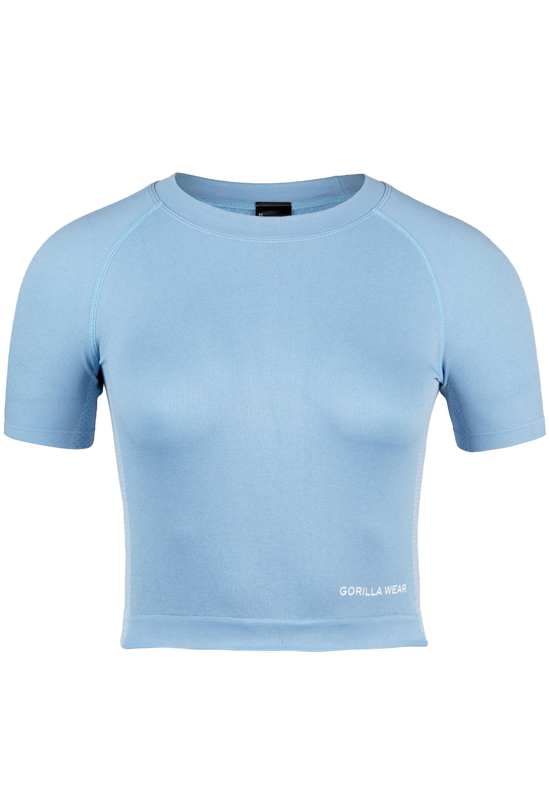 Selah Seamless Crop Top, light blue - 4