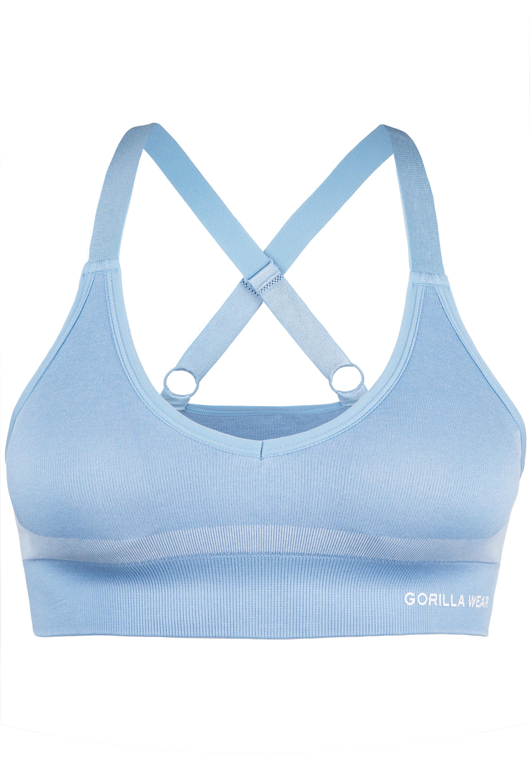 Selah Seamless Sports Bra, light blue - 4