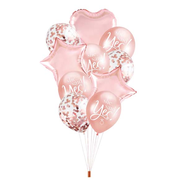 Ballonger & folieballonger "She said yes" - Rosé