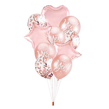 Ballonger & folieballonger "She said yes" - Rosé