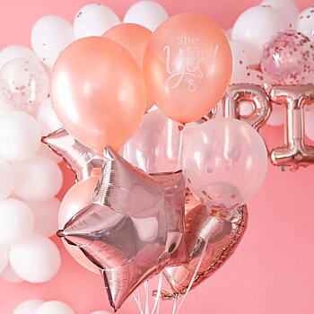 Ballonger & folieballonger "She said yes" - Rosé -1