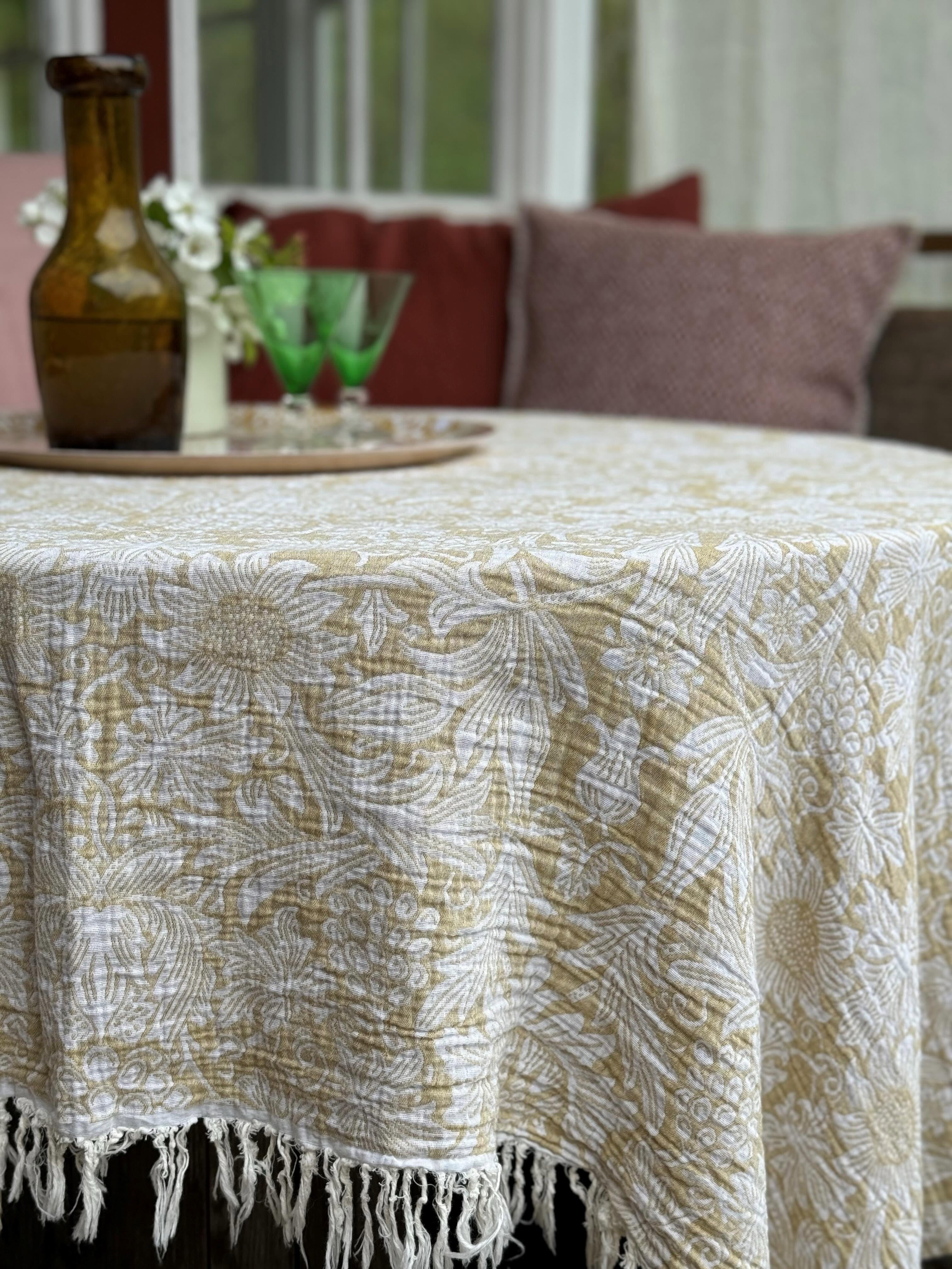 William Morris Sunflower Golden bomullsfilt - 2