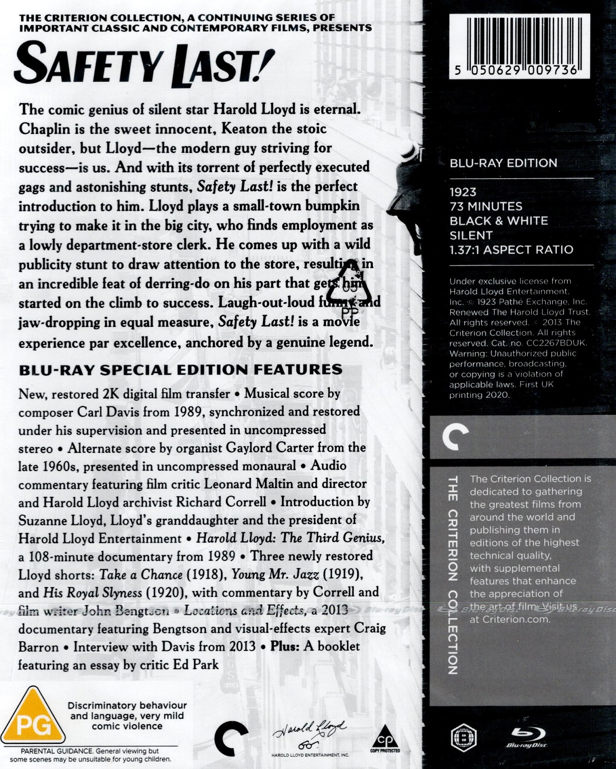 Safety Last! (Criterion Collection) (ej svensk text) (Bluray