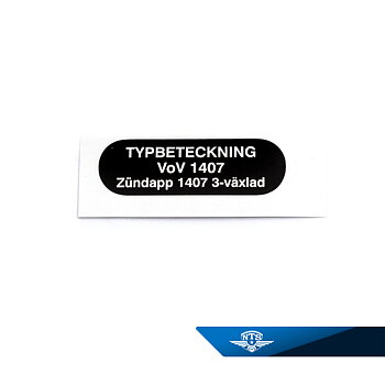 Nimikilpi Zündapp KS50, typ517, TSV 1407 1970-74