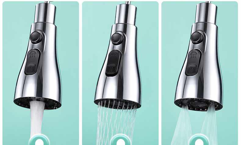 Vridbar Kranförlängning i Mässing – 360° Flexibilitet & 3 Vattenlägen - 4