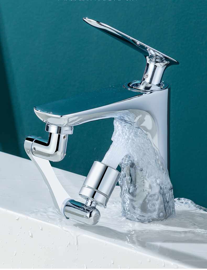 Swivel Faucet Extension 1440° - Flexible & Rotatable with 2 Water Positions - 7