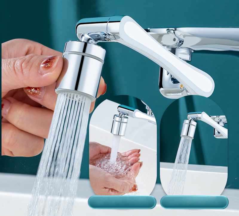 Swivel Faucet Extension 1440° - Flexible & Rotatable with 2 Water Positions - 12