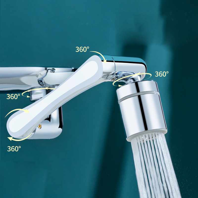 Swivel Faucet Extension 1440° - Flexible & Rotatable with 2 Water Positions - 2