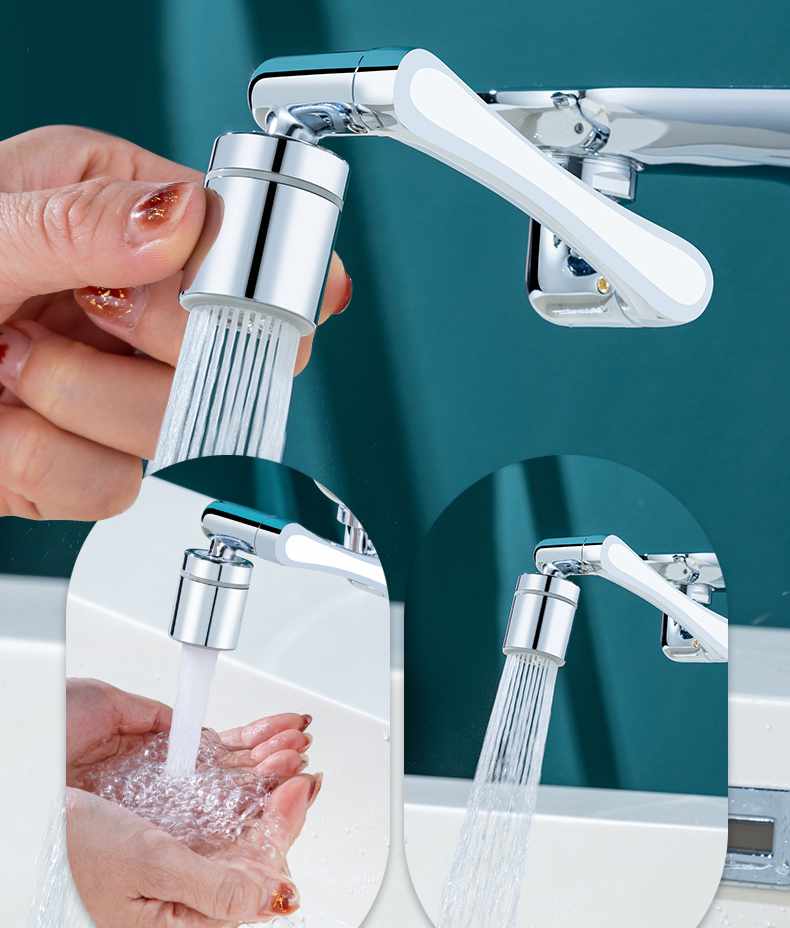 Swivel Faucet Extension 1440° - Flexible & Rotatable with 2 Water Positions - 5