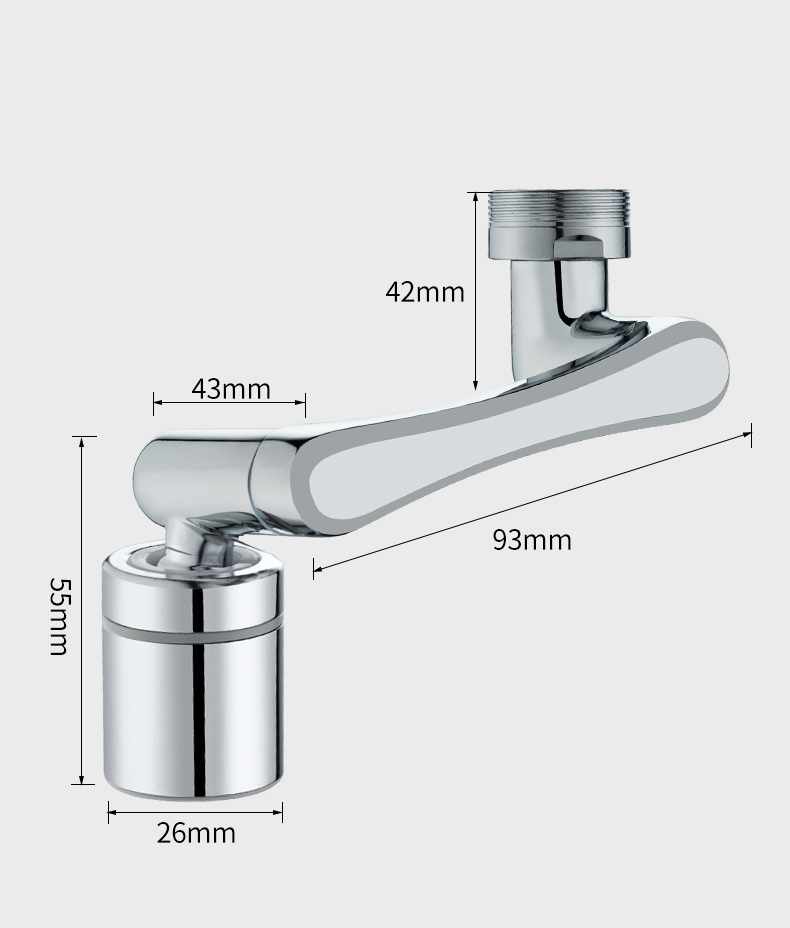 Swivel Faucet Extension 1440° - Flexible & Rotatable with 2 Water Positions - 8