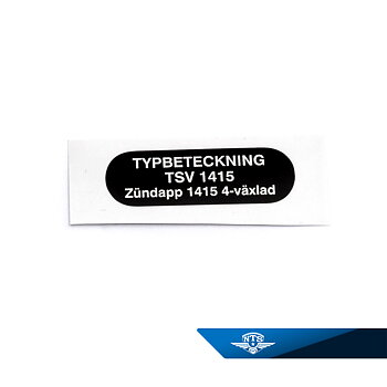 Nimikilpi Zündapp CX50 Enduro, tyyppi 448-270, TSV 1415 1981-83
