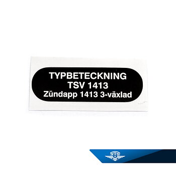 Nimikilpi Zündapp KS50 Super Sport, tyyppi 529-10, TSV 1413 1981-83