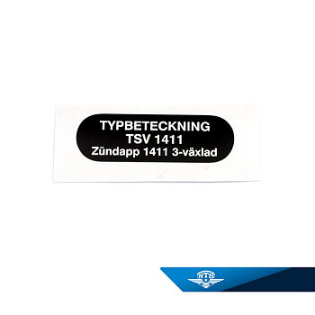 Nimikilpi Zündapp ZD30 Kompis, tyyppi 446-44, TSV 1411