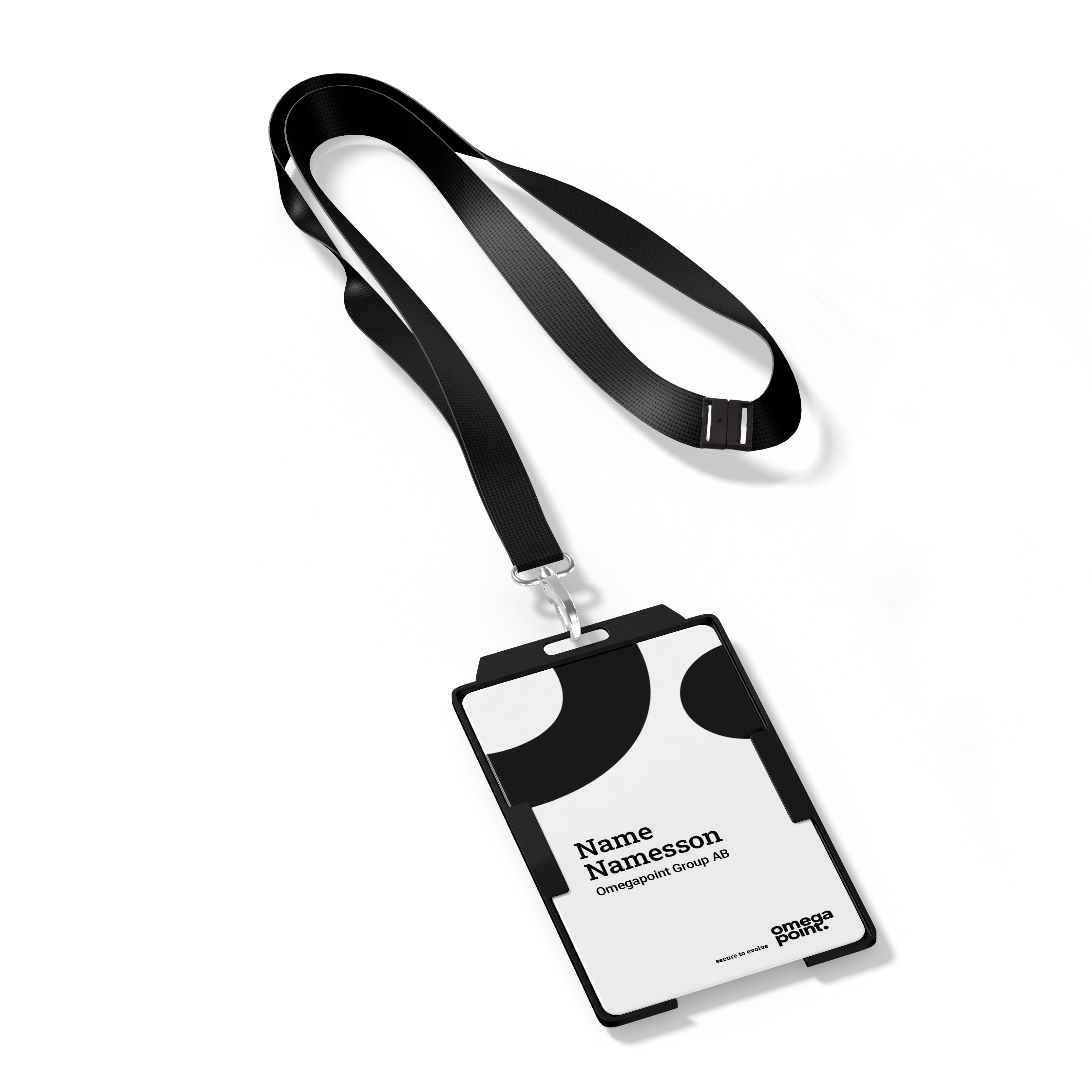 Logoband med korthållare