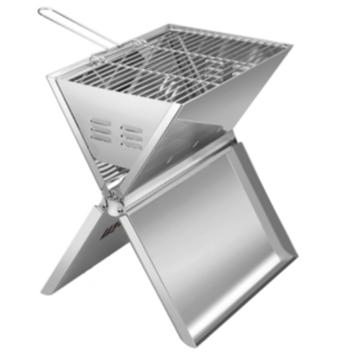 Portabel grill i rostfritt 36x26 cm