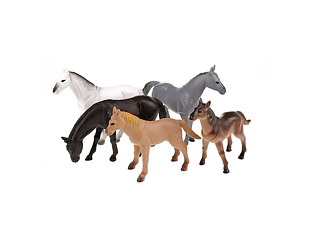 Animal World Deluxe Wild horses 5pcs