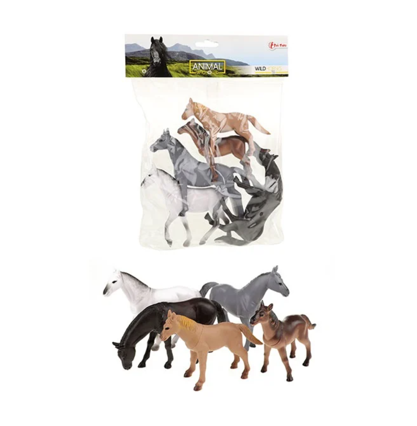 Animal World Deluxe Wild horses 5pcs