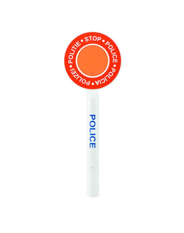 Police Stop sign with light, Lysande stoppskylt - 4