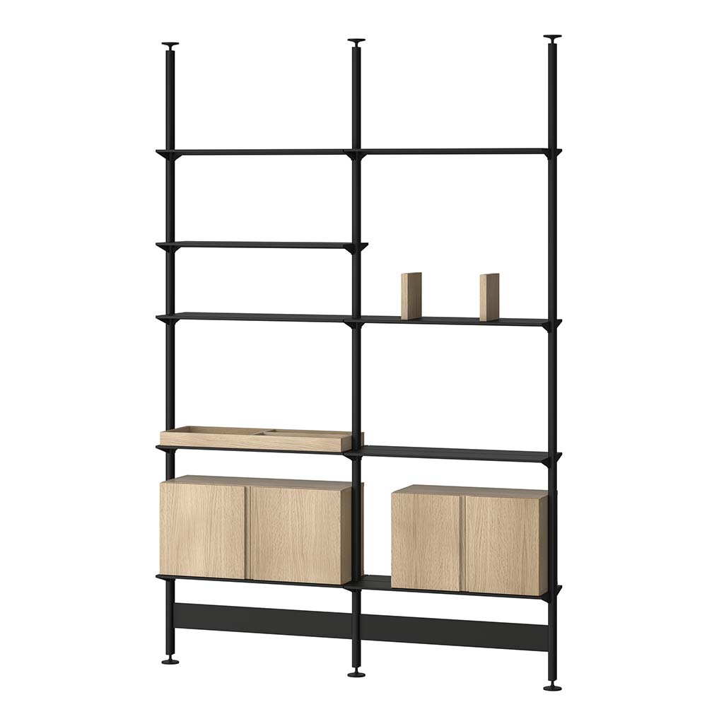 Pira G2 F C A Black grey/White oak 180 cm (flera höjder)