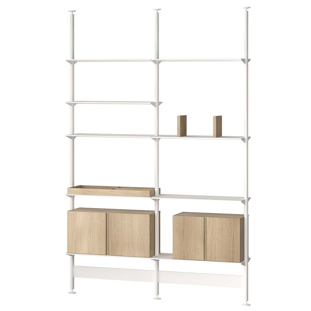 Pira G2 F C A White/White oak 180 cm (flera höjder)