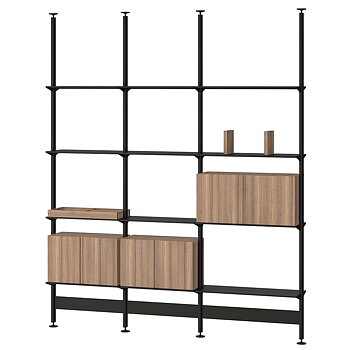 Pira G2 F C A Black grey/Walnut 230 cm (several heights)