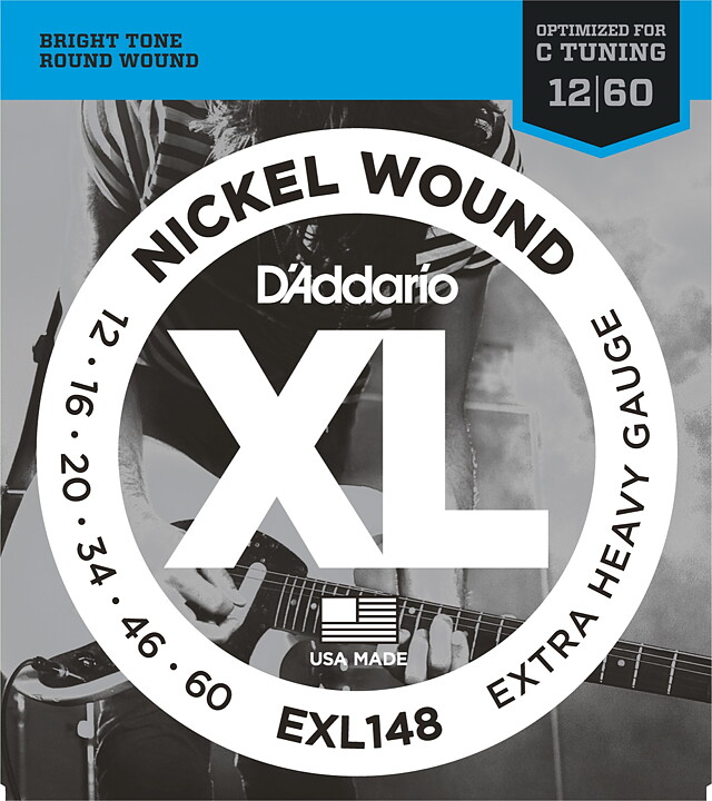 D'Addario EXL148,  012 - 060 (Drop C tuning)