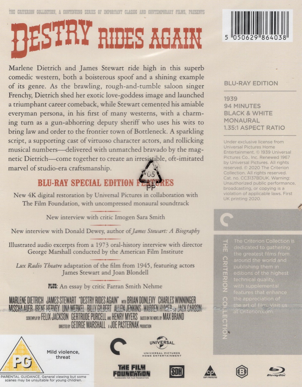 Destry Rides Again (Criterion Collection) (ej svensk text) (Blu-ray) - 2