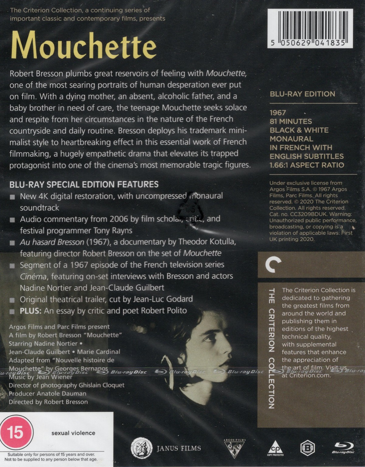 Mouchette (Criterion Collection) (ej svensk text) (Blu-ray) - 2