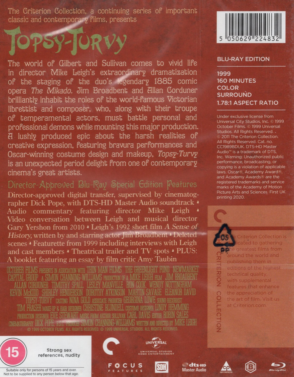 Topsy-Turvy (Criterion Collection) (ej svensk text) (Blu-ray) - 2