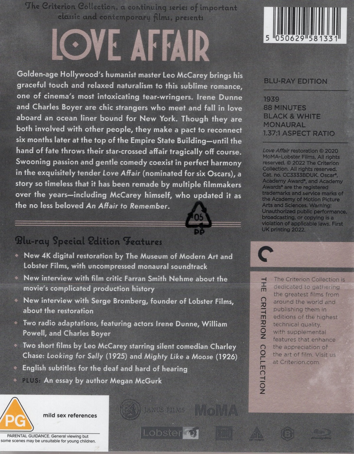 Love Affair (Criterion Collection) (ej svensk text) (Blu-ray) - 2