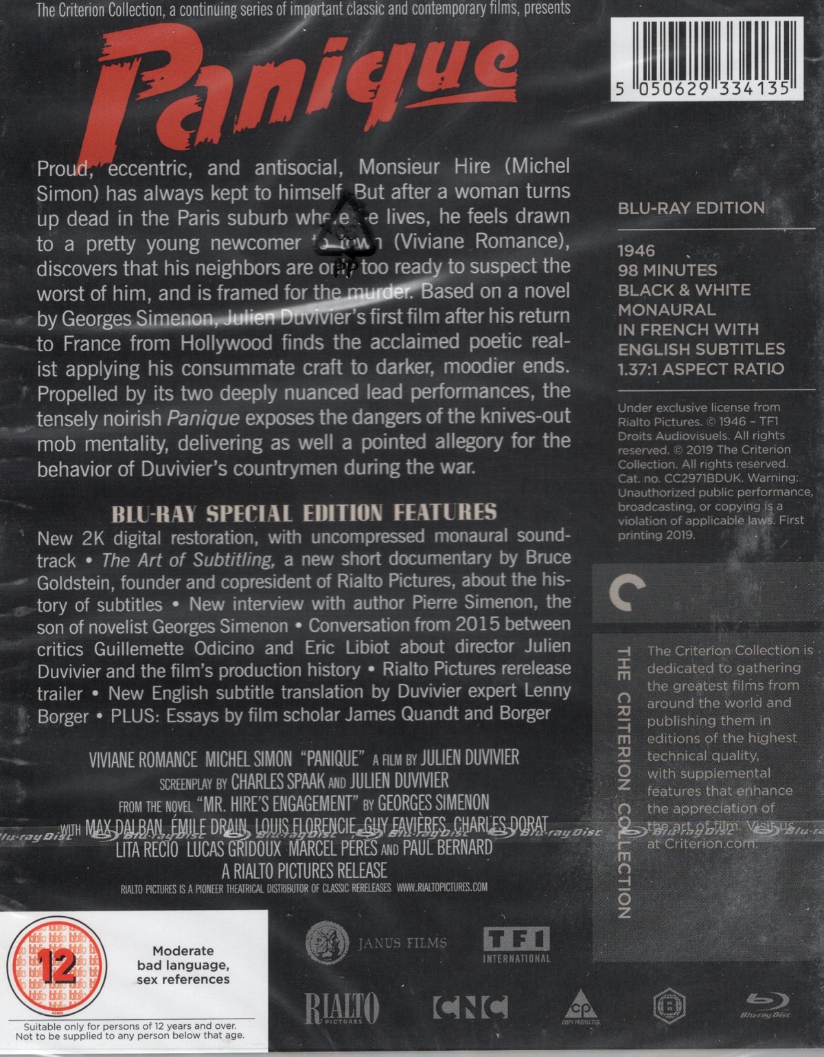 Panique (Criterion Collection) (ej svensk text) (Blu-ray) - 2
