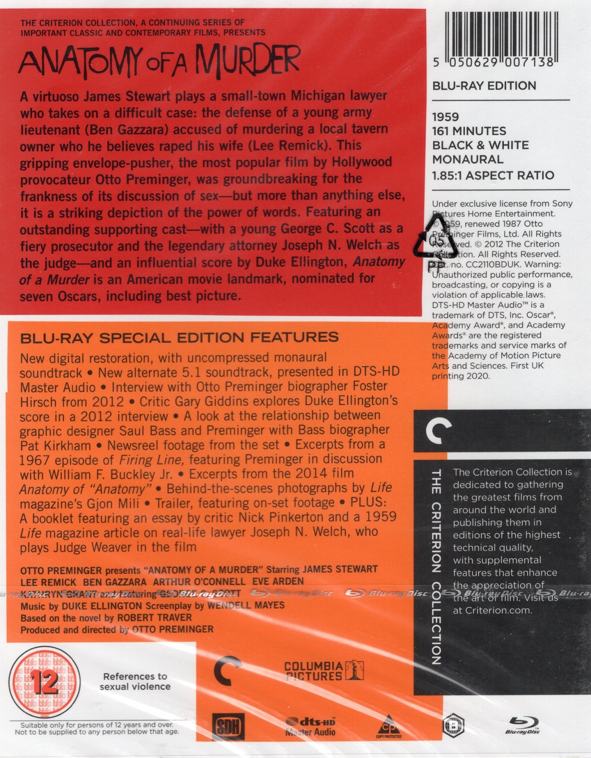 Anatomy of A Murder (Criterion Collection) (ej svensk text) (Blu-ray) - 2