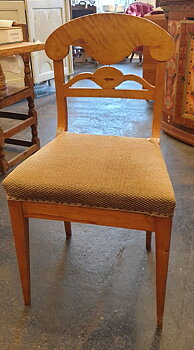 Stol i björk, biedermeier 1840-50-tal