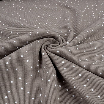 MINI SPOTS RIBBED - TAUPE