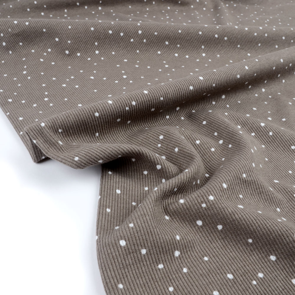 MINI SPOTS RIBBED - TAUPE