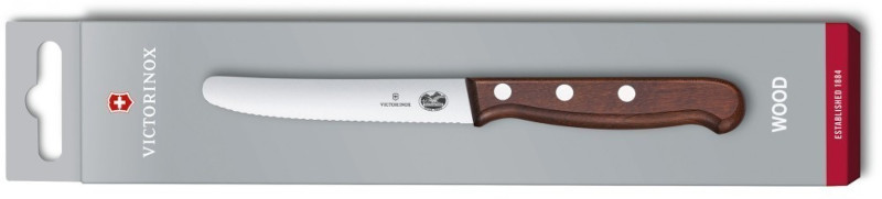 Grönsakskniv Victorinox 5.0830.11G, 11 cm Tandad / trä - 2