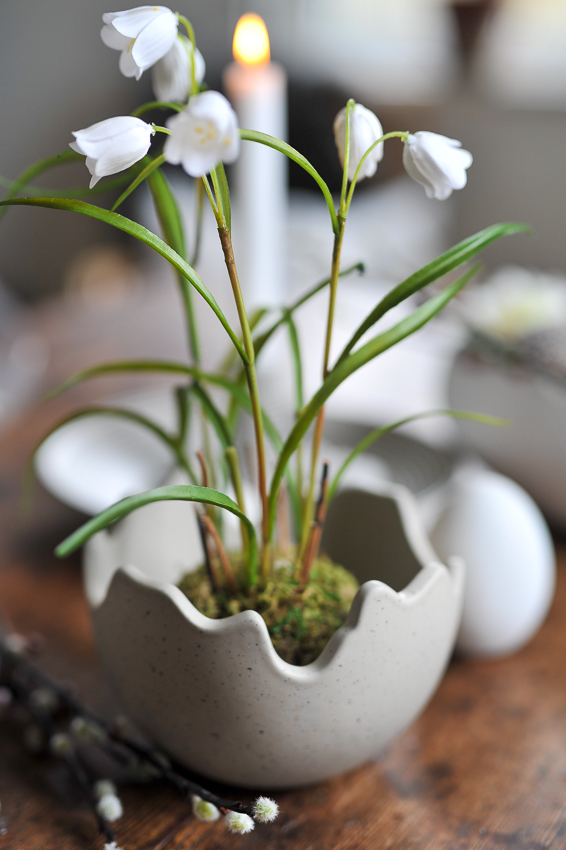 Happy Easter Bowl - Eggshell Pot - Grey/Speckled - Small
