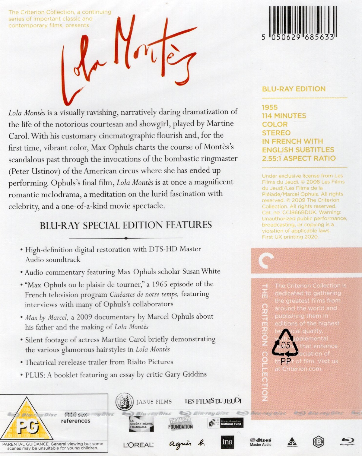 Lola Montès (Criterion Collection) (ej svensk text) (Blu-ray) - 2