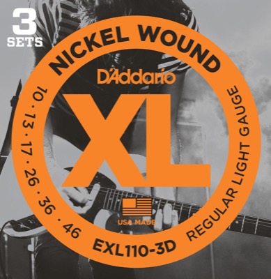 D'Addario Fretted EXL110-3D 010-046 3 pack
