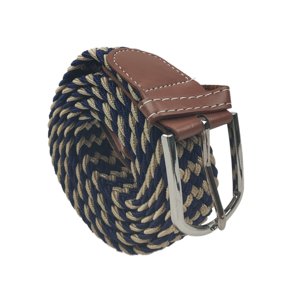 Blue/Yellow Pattern Belt Standing
