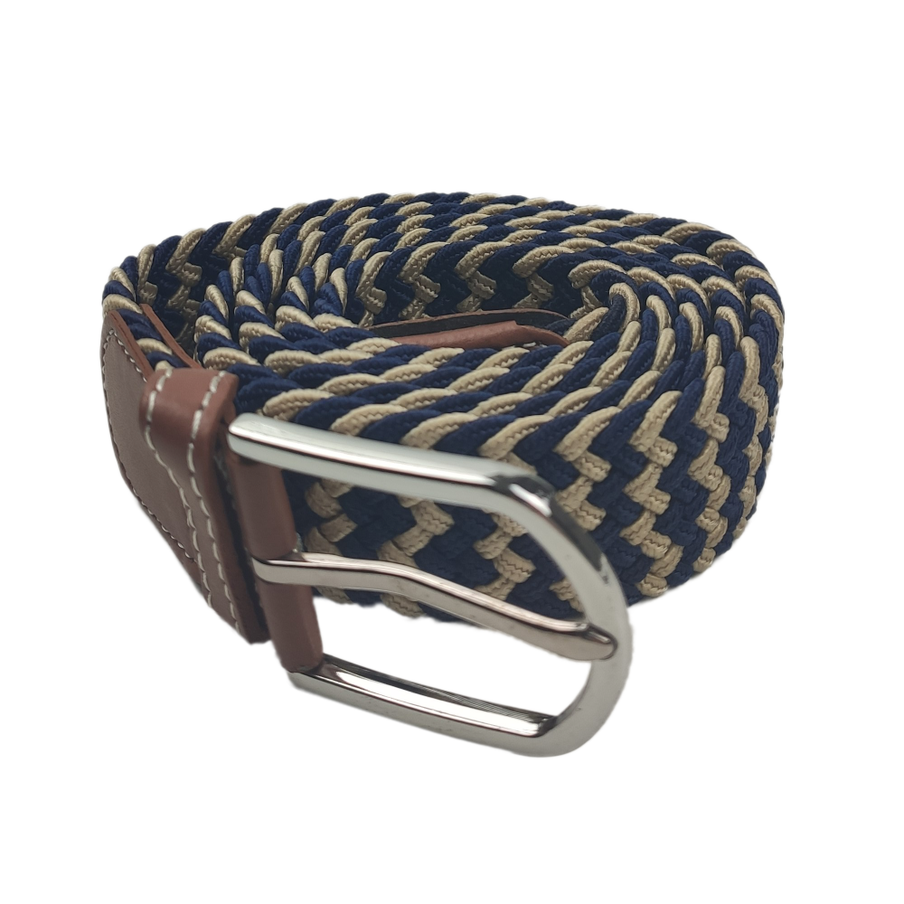 Blue/Yellow Pattern Belt Laying Down