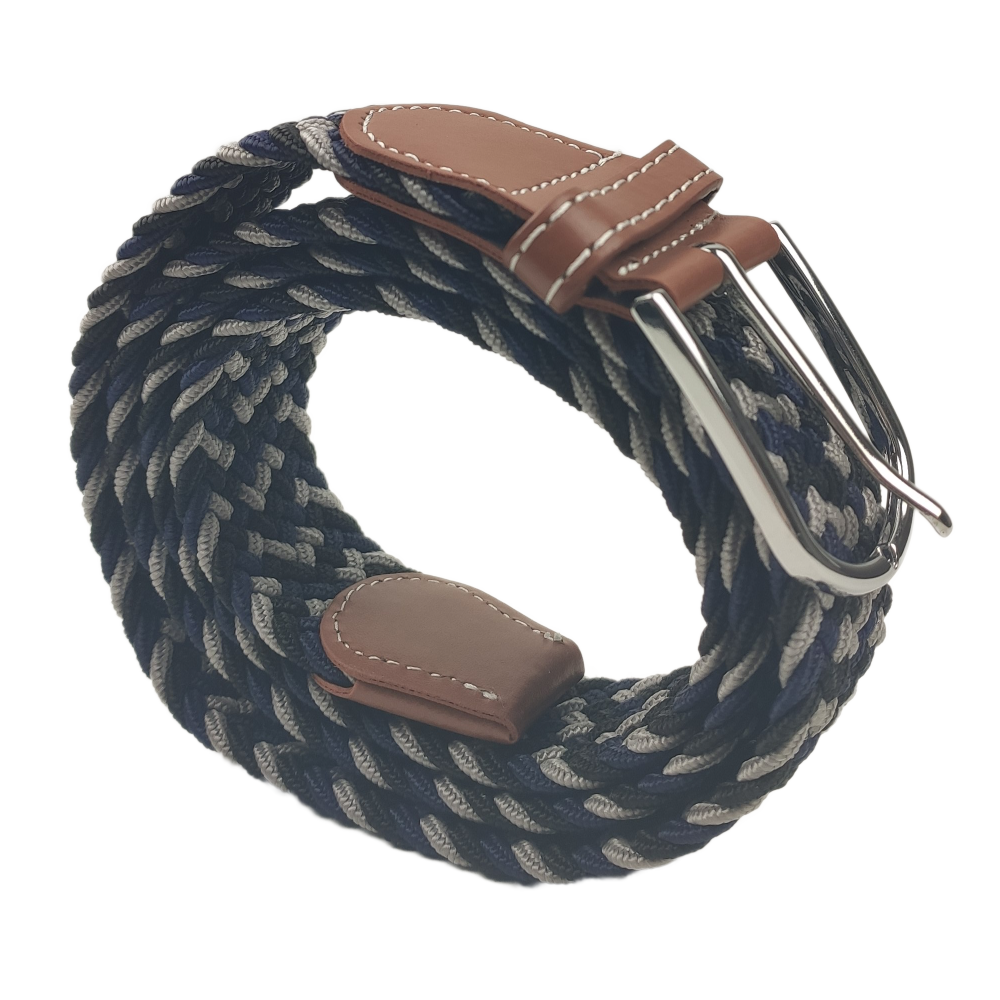 Black/Blue Pattern Belt Standing