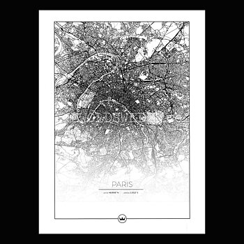 Karta över Paris