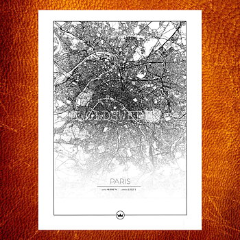 Karta över Paris